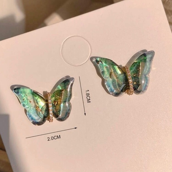 ❤️Rhinestone Butterfly Earrings - Picture 2 of 5
